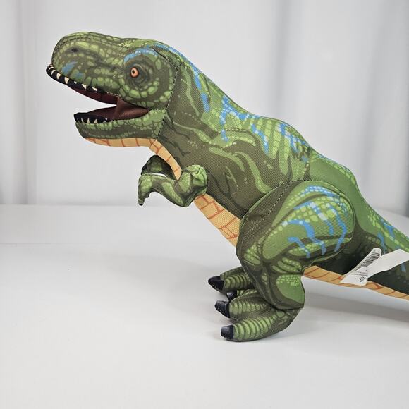 Nanco Green T-Rex Dinosaur 11" Plush Stuffie Tyrannosaurus Rex - Picture 2 of 10